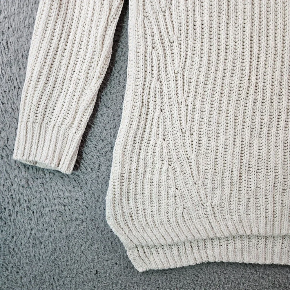 LRL Lauren Jeans Co‎ Ralph Lauren Sweater Women Medium Knit 3/4 Sleeve Off-White